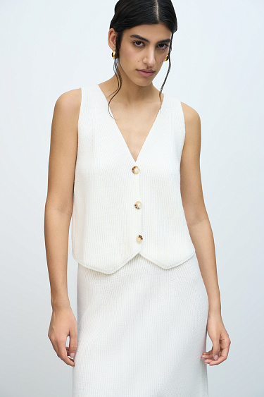 Knitted wool-blend vest - BRUSNIKA Women Clothes