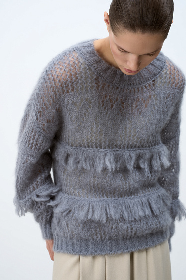 Jumper with fringes - BRUSNIKA Women Clothes