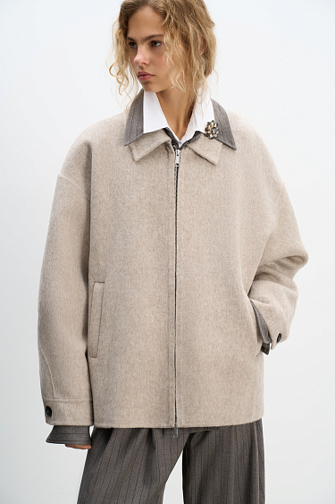 Wool zipper jacket - BRUSNIKA Women Clothes