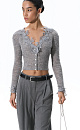 Merino wool cardigan with lace - BRUSNIKA. Women clothes