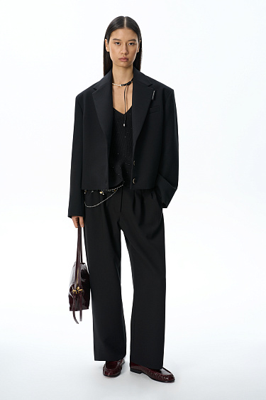 Cropped polyviscose jacket - BRUSNIKA Women Clothes