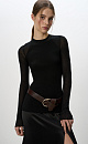 turtleneck with semi‑transparent sleeves - BRUSNIKA. Women clothes