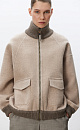 Wool bomber jacket with knit details - BRUSNIKA. Women clothes