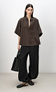 Ethnic-print linen shirt - BRUSNIKA. Women clothes