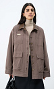 Denim jacket with eco-leather collar - BRUSNIKA. Women clothes