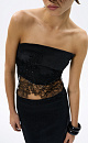 Denim top with lace and sequins - BRUSNIKA. Women clothes