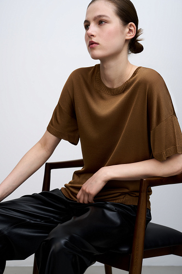 Oversized T-shirt - BRUSNIKA Women Clothes