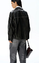 Eco-leather jacket with scuffs - BRUSNIKA. Women clothes