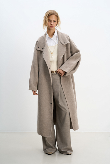 Coat with wide sleeves - BRUSNIKA Women Clothes