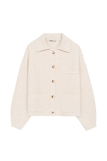 Buttoned knit bomber jacket - BRUSNIKA Women Clothes