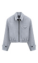 wool bomber jacket with a turn‑down collar - BRUSNIKA. Women clothes