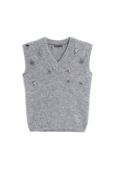 alpaca wool vest with sequins - BRUSNIKA Women Clothes