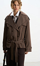 Double‑breasted short trench coat - BRUSNIKA. Women clothes