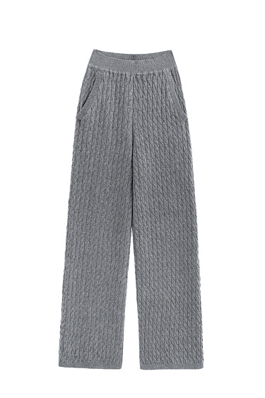 Trousers with cables made of 100% extrafine merino wool - BRUSNIKA Women Clothes
