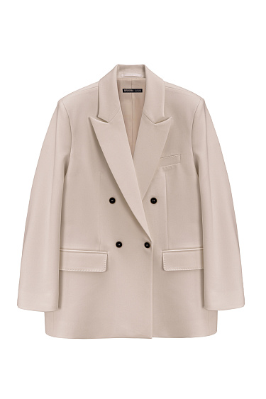 Straight Double-breasted Jacket - BRUSNIKA Women Clothes