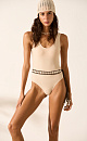 swimsuit with a U-neck - BRUSNIKA. Women clothes