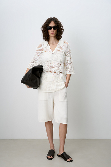 Knit bermuda shorts - BRUSNIKA Women Clothes