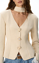viscose jacket with accent buttons - BRUSNIKA. Women clothes