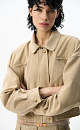 Suede bomber jacket with a turn-down collar - BRUSNIKA. Women clothes