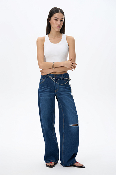 Jeans with hearts - BRUSNIKA Women Clothes