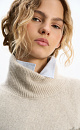 Fox-fur jumper with a high collar - BRUSNIKA. Women clothes