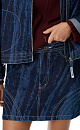 Denim skirt of mini length - BRUSNIKA. Women clothes