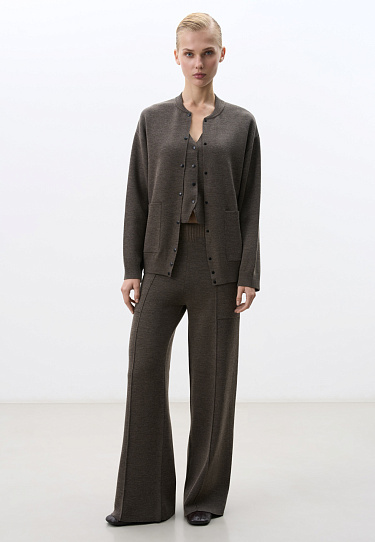Straight-cut knitted trousers - BRUSNIKA Women Clothes