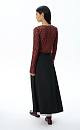 Midi skirt with diagonal pleats - BRUSNIKA. Women clothes