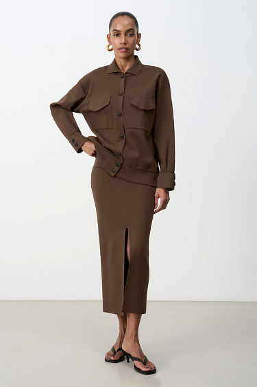 Front slit pencil skirt - BRUSNIKA Women Clothes