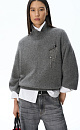 Fox-fur jumper with a high collar - BRUSNIKA. Women clothes