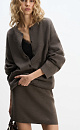 Knitted mini skirt with side closure - BRUSNIKA. Women clothes