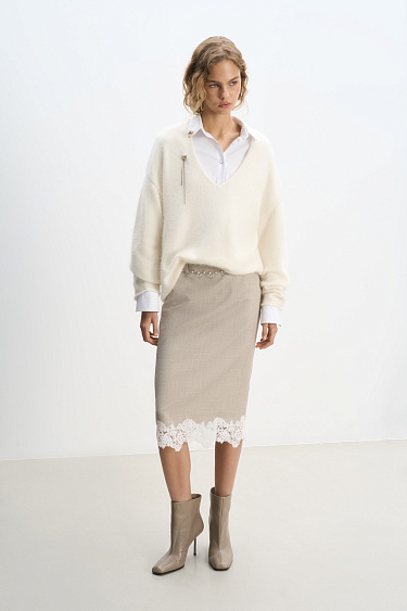 Fox Down Jumper - BRUSNIKA Women Clothes