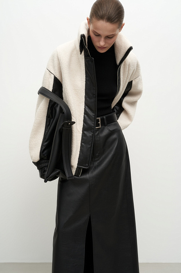 Faux fur bomber jacket - BRUSNIKA Women Clothes