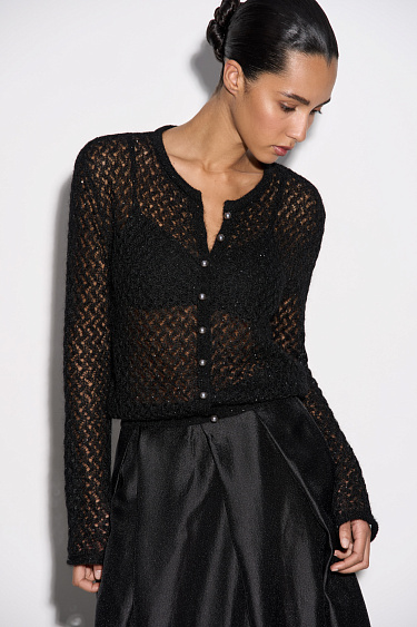 Lace cardigan with sequins - BRUSNIKA Women Clothes