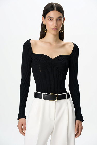 Open-neckline top - BRUSNIKA Women Clothes