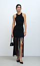 Dress with fringed skirt - BRUSNIKA. Women clothes