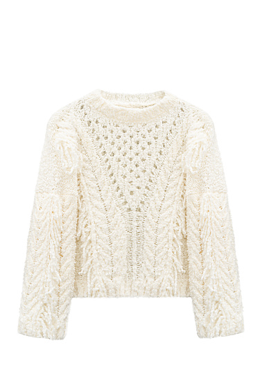 Knitted jumper with fringe - BRUSNIKA Women Clothes