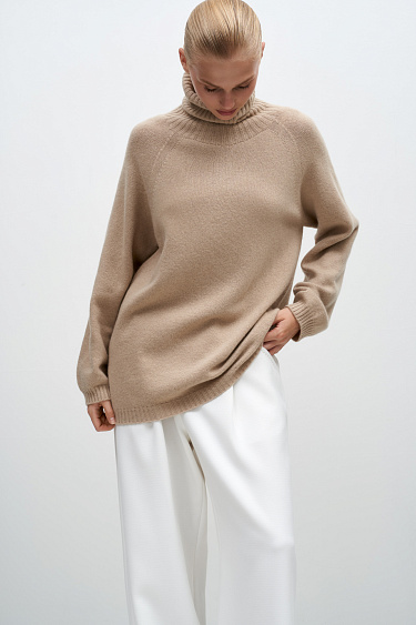 Oversized cashmere and wool blend jumper - BRUSNIKA Women Clothes