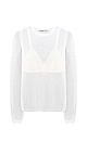 Knitted jumper with a bustier‑style imitation - BRUSNIKA. Women clothes