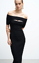 Off-shoulder viscose dress - BRUSNIKA. Women clothes