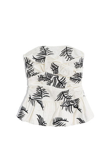 Corset with a peplum and beaded embroidery - BRUSNIKA Women Clothes