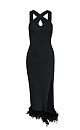Feathers midi dress - BRUSNIKA. Women clothes