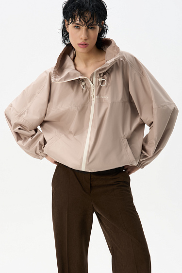 Windbreaker with a stand-up collar - BRUSNIKA Women Clothes