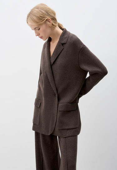 Cashmere-blend knit blazer - BRUSNIKA Women Clothes