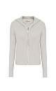 Rib knit cardigan with zipper - BRUSNIKA. Women clothes