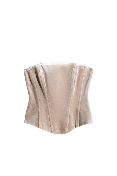 Velvet corset with lacing - BRUSNIKA Women Clothes