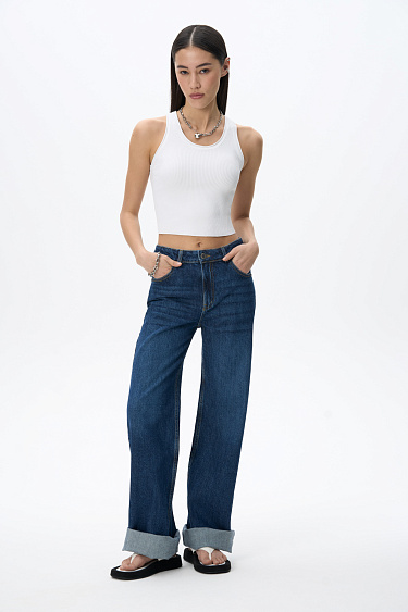 Straight wide-leg jeans - BRUSNIKA Women Clothes