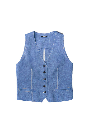 False pockets vest - BRUSNIKA Women Clothes