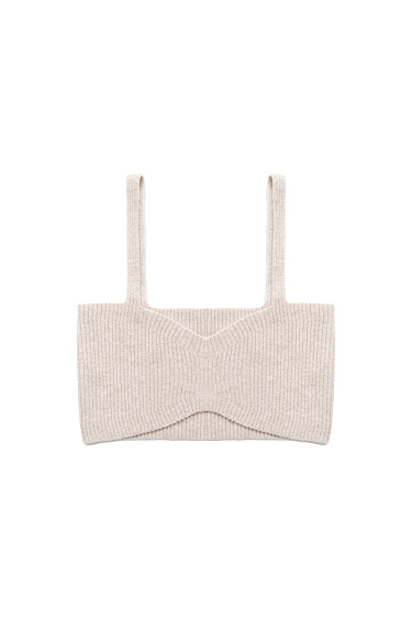 Cashmere and wool blend crop top - BRUSNIKA Women Clothes
