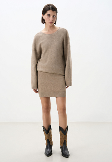 Cashmere and wool mini skirt - BRUSNIKA Women Clothes